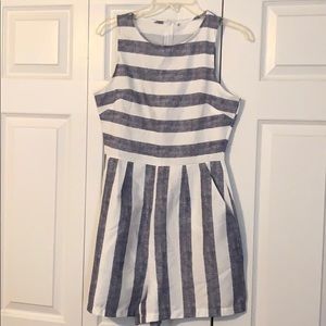 Striped Casual Romper. Never Worn